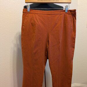 J.Crew Martie Slim Crop Pant Rust Burnt Orange Ankle Trousers Size 10
